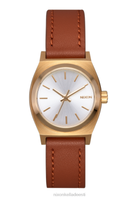 Nixon väike time teller nahk ZZHP263 | Nixon Kellad hele kuldne/valge päikesekiir